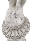 Ruffle Hare Statue in Stone Effect Ceramic