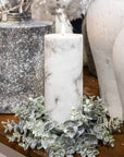 Luxe 3x6 Marble LED Candle | Elegant Natural Glow