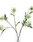 White Scabious Artificial Flower Stem