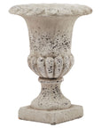 Fluted Stone Ceramic Urn