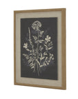 Enchanting Meadow Linen Art | Beaded Floral Frame