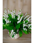 White Faux Lily of the Valley Flower Bouquet