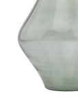 Sage Green Glass Vase with Rounded Sculptural Shape