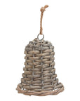 Handwoven Wicker Bell Christmas Ornament