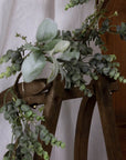 LED Winter Garland with Frosted Eucalyptus and Lambs Ear