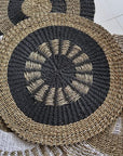 Round Seagrass Black & Tan - Inner Sun - 1m