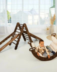 5in1 Montessori Climbing Set: Triangle Ladder + Arch/Rocker + Slide Board/Ramp + Netting rope + Cushion-6