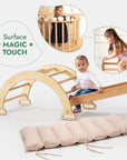 5in1 Montessori Climbing Set: Triangle Ladder + Arch/Rocker + Slide Board/Ramp + Netting rope + Cushion-3