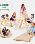5in1 Montessori Climbing Set: Triangle Ladder + Arch/Rocker + Slide Board/Ramp + Netting rope + Cushion-4