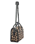 Leopard Print Hair On Hide Leather Structured Top Handle Bag - Brix and Bailey® - Contemporary Bag, Watch and Accessory Brand