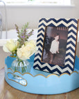 Blue Scalloped Tray