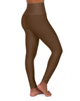 🌿 Organic Cotton Yoga Pants Brown – High-Waisted, Breathable, Sustainable Activewear by Yune Yoga-3