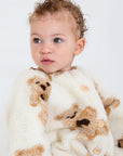 Bear Fleece Romper Cream or Brown