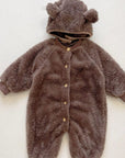 The Fur Bear Knitted Hooded Pramsuit