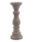 Elegant Siena Brown Column Candle Holder | Modern Home Decor