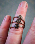 Black Moonstone Ring - Boho Jewelry | Handmade by Blackbird & Sage