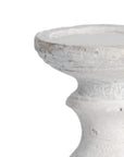White Washed Ceramic Candle Holder