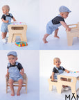 MAMOI® Stylisch Kinderzimmer Möbel: Kindertisch mit Stühle - Schreibtisch Sitzgruppe Tisch Stuhl Set Kinder - Kinderstuhl.-3