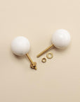 Saanvi White Stone Drawer Knobs