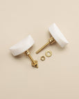 Vera White Stone Drawer Knobs