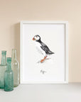 Puffin - Personalised Watercolour Fine Art Print
