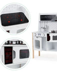 Wooden Play Kitchen with Sound and Light Effects