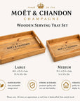 Moët & Chandon Wooden Serving Tray Set