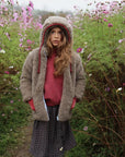 Baby/Kid Jacket in Teddy Wool - Melange Brown