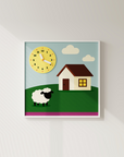 Sheep & House Decorative Clock-0