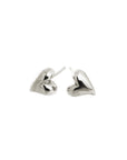 Simply Heart Silver Stud Earrings