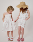 Let's Play Floral Jersey Dress - Cream