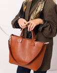 MIGLE Leather Handbag - Ginger