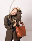 MIGLE Leather Handbag - Ginger