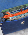 Friday Wallet in Blue Leather