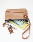 Brown Leather Pouch Wallet