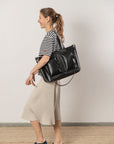 Black AMBER Spacious Everyday Handbag