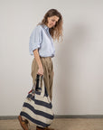 BEACH BAG - Reclaimed stripe canvas