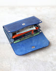 Friday Wallet in Blue Leather