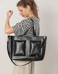 Black AMBER Spacious Everyday Handbag