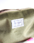 Olive Velvet Makeup Bag