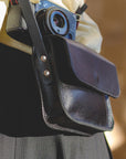 Ruby Black Leather Crossbody Purse