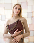 TOMMY leather bag with two handles - Crocodile pattern