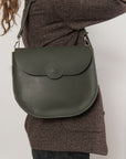 Faded Green Fiona Bag – Handmade with Secret Phone Pocket by TOKS VISOKS at www.brixbailey.com