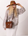 Ginger Leather Crossbody and Clutch Purse