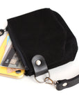Black Suede Unisex Pouch Wallet