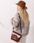 Ginger Leather Crossbody and Clutch Purse
