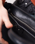 MIGLE Leather Handbag - Dark Denim