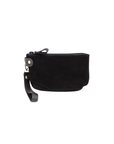 Black Suede Unisex Pouch Wallet