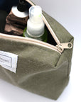 Makeup Bag in Army Green
