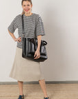 Black AMBER Spacious Everyday Handbag